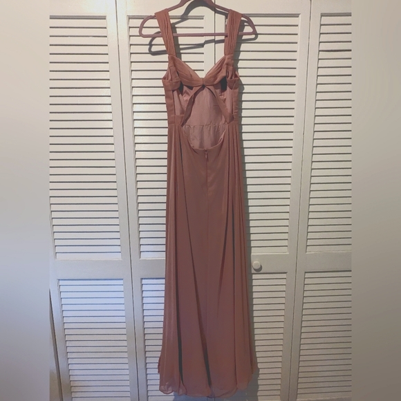 Azazie Dusty Rose Nahrin Bridesmaid Dress - Picture 5 of 5